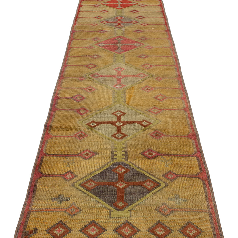 Vintage Tribal Runner Rug - 2' 4" x 12' 10" (28" x 154") - K0093060