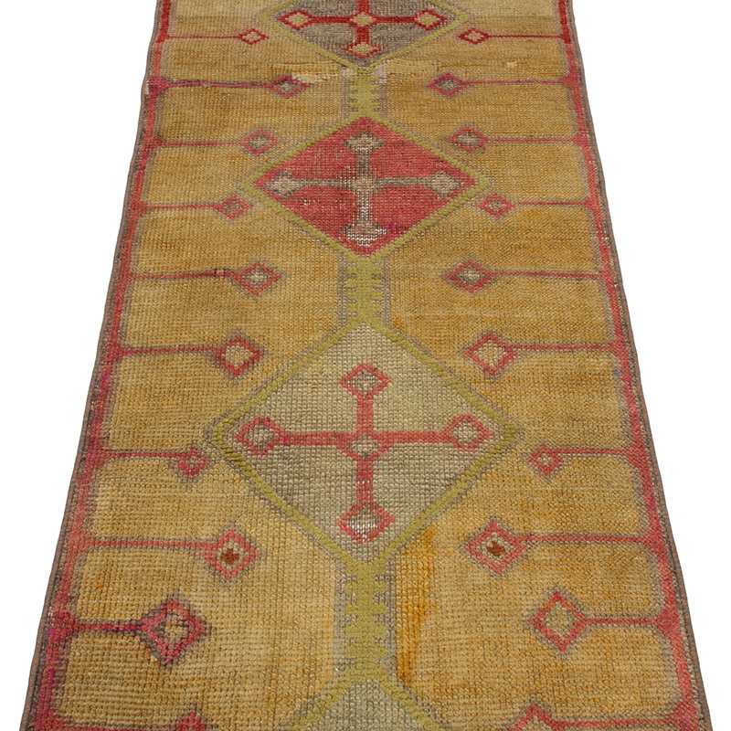 Vintage Tribal Runner Rug - 2' 4" x 12' 10" (28" x 154") - K0093060