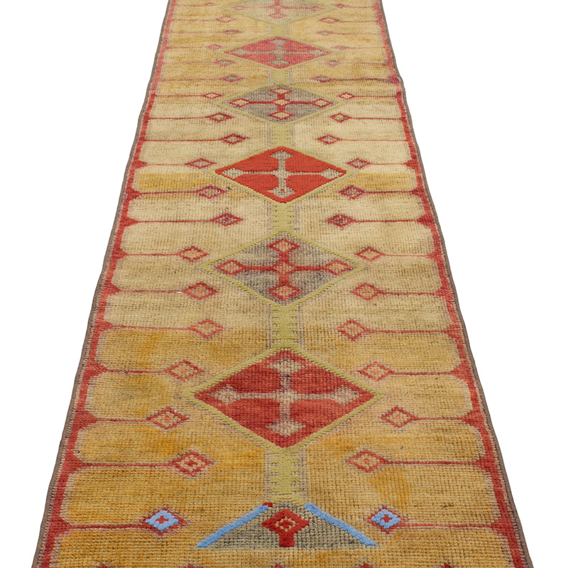 Vintage Tribal Runner Rug - 2' 4" x 12' 10" (28" x 154") - K0093060
