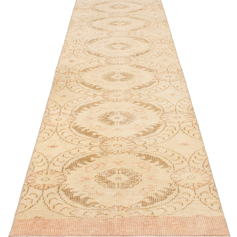 Vintage Turkish Hand-Knotted Runner - K0093062