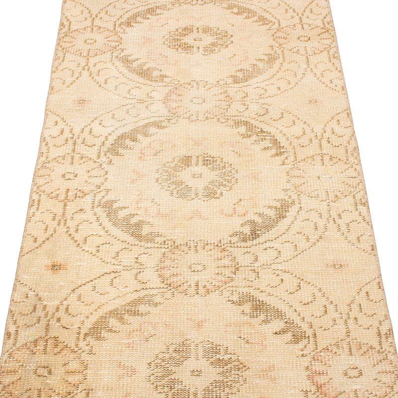 Vintage Turkish Hand-Knotted Runner - K0093062