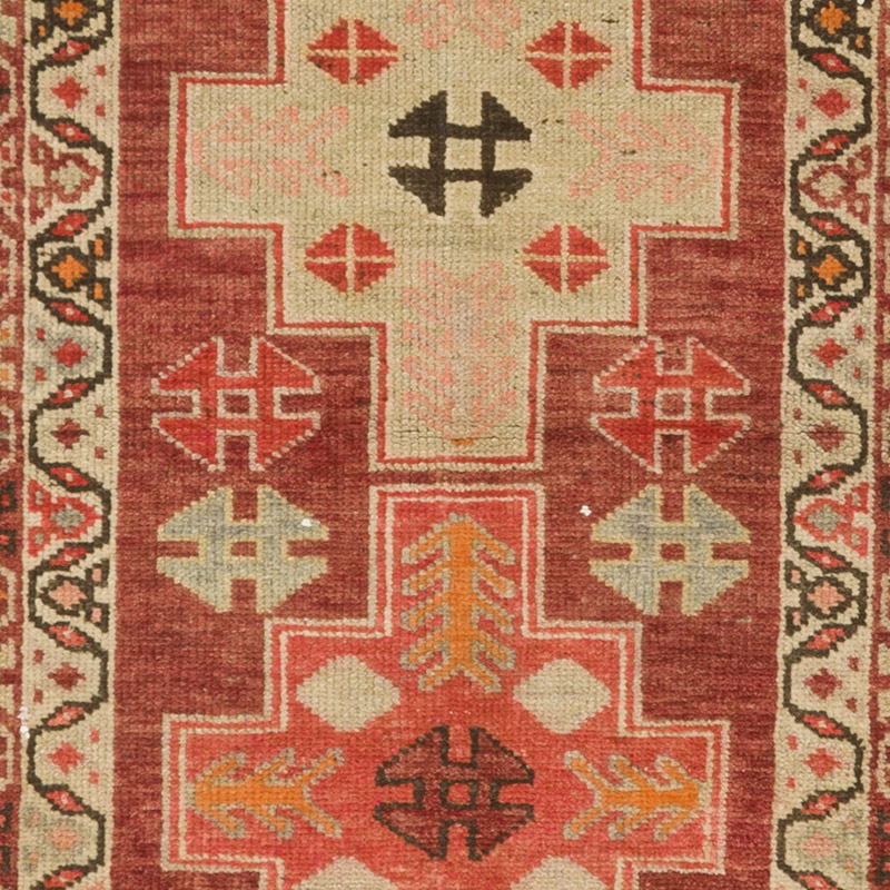 Vintage Tribal Runner Rug - 3' 1" x 12' 2" (37" x 146") - K0093063