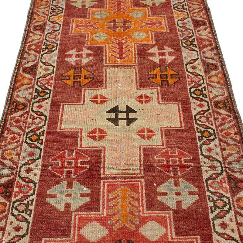 Vintage Tribal Runner Rug - 3' 1" x 12' 2" (37" x 146") - K0093063