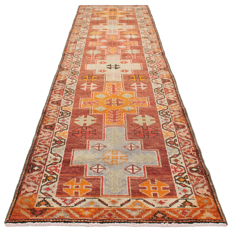 Vintage Tribal Runner Rug - 3' 1" x 12' 2" (37" x 146") - K0093063