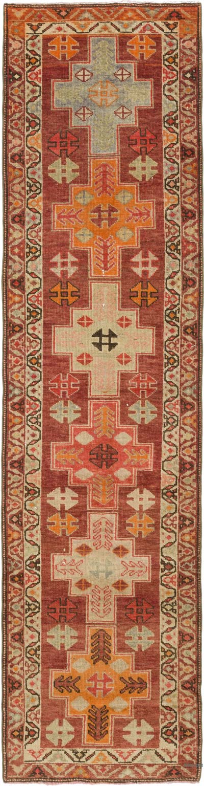 Vintage Tribal Runner Rug - 3' 1" x 12' 2" (37" x 146")