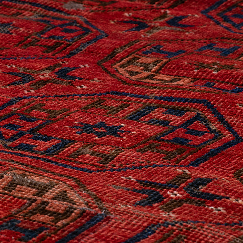 Vintage Afghan Hand-Knotted Runner - 2' 2" x 9'  (26" x 108") - K0093070