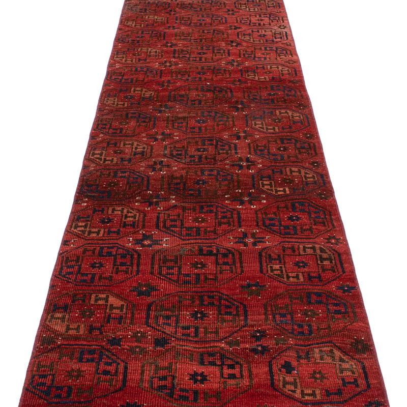 Vintage Afghan Hand-Knotted Runner - 2' 3" x 11' 3" (27" x 135") - K0093075