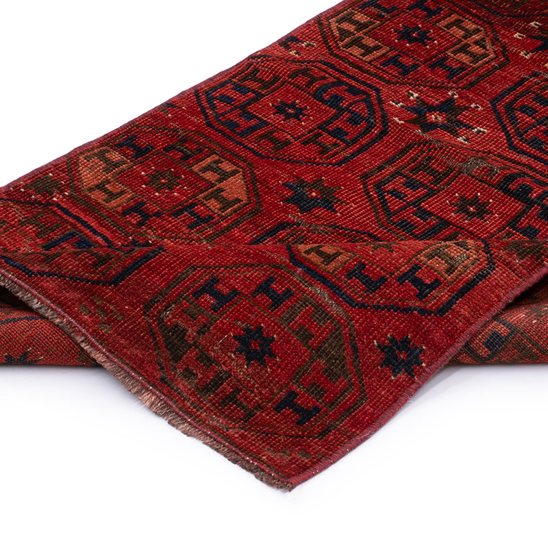 Vintage Afghan Hand-Knotted Runner - 2' 3" x 11' 3" (27" x 135") - K0093075