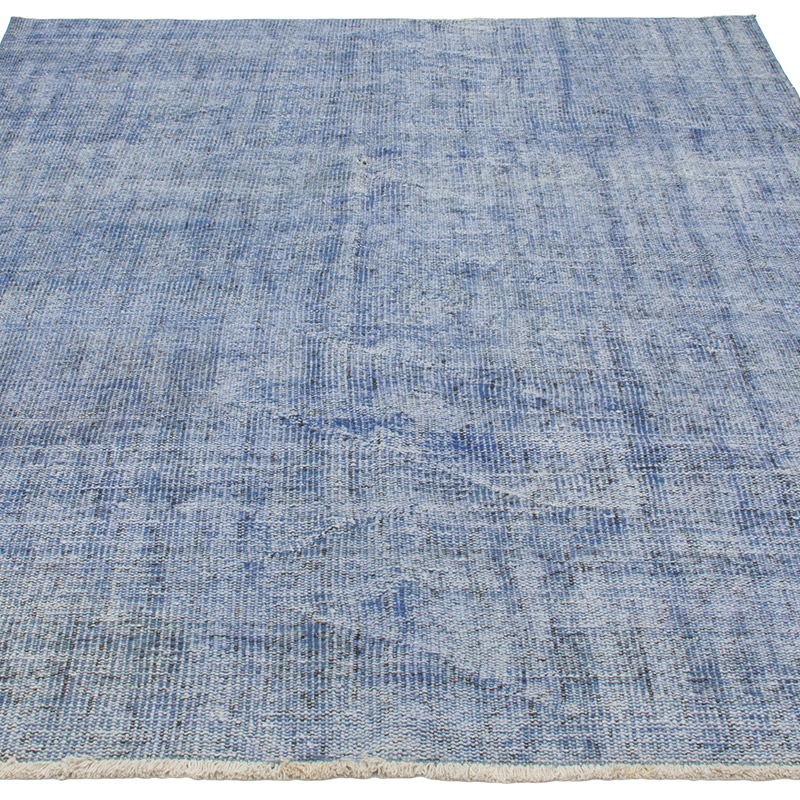Over-dyed Vintage Hand-Knotted Turkish Rug - K0093079