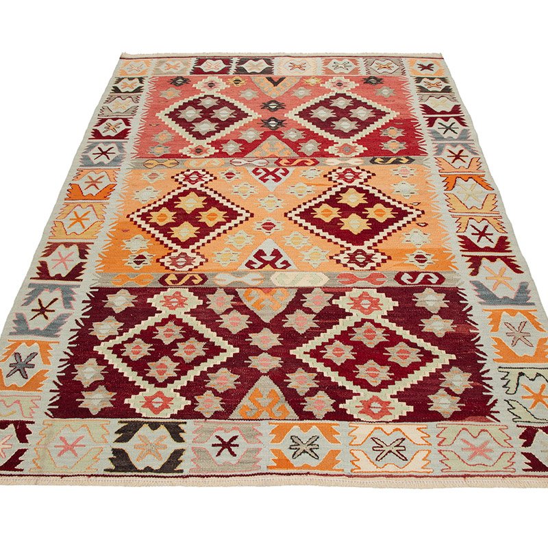New Turkish Handwoven Kilim Rug - 4'  x 5' 10" (48" x 70") - K0093087