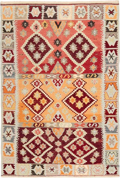 New Turkish Handwoven Kilim Rug - 4'  x 5' 10" (48" x 70")