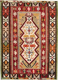 Yeni Kök Boya El Dokuma Kilim - 124 cm x 174 cm