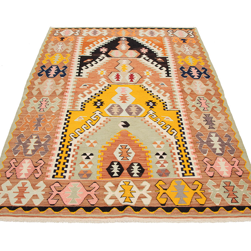 Nueva Alfombra Turca Kilim - 116 cm x 169 cm - K0093092