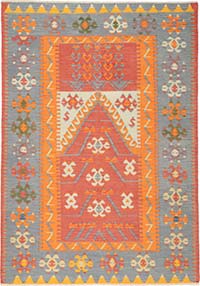 New Turkish Handwoven Kilim Rug - 3' 11" x 5' 9" (47" x 69")