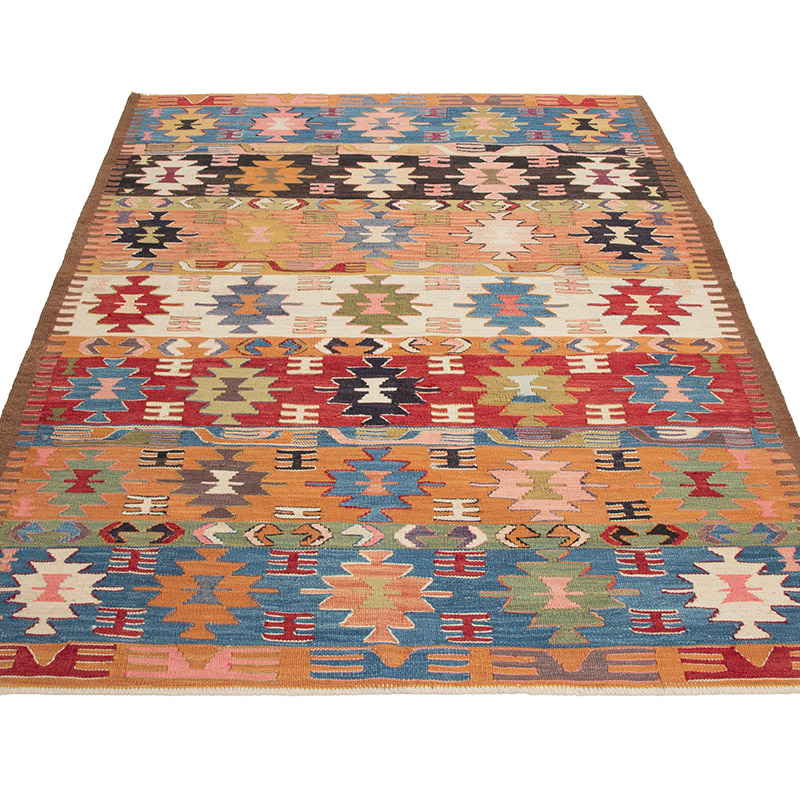 New Turkish Handwoven Kilim Rug - 4'  x 5' 6" (48" x 66") - K0093095