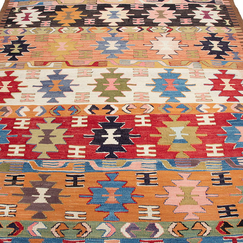 New Turkish Handwoven Kilim Rug - 4'  x 5' 6" (48" x 66") - K0093095