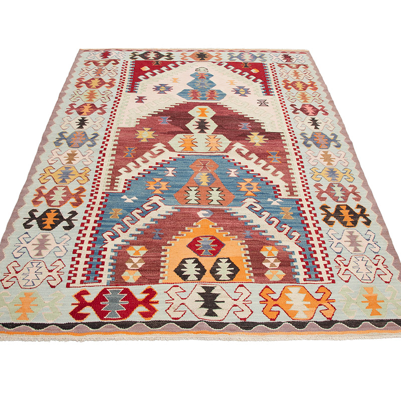 Nueva Alfombra Turca Kilim - 121 cm x 174 cm - K0093097