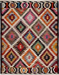 New Turkish Handwoven Kilim Rug - 8' 9" x 11' 4" (105" x 136")