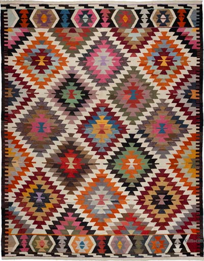 New Turkish Handwoven Kilim Rug - 8' 9" x 11' 4" (105" x 136")
