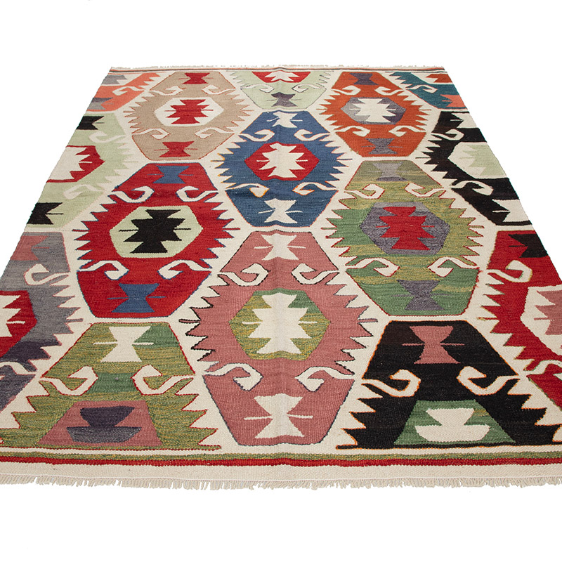 Nueva Alfombra Turca Kilim - 147 cm x 202 cm - K0093102