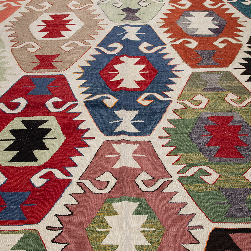 Nueva Alfombra Turca Kilim - 147 cm x 202 cm - K0093102