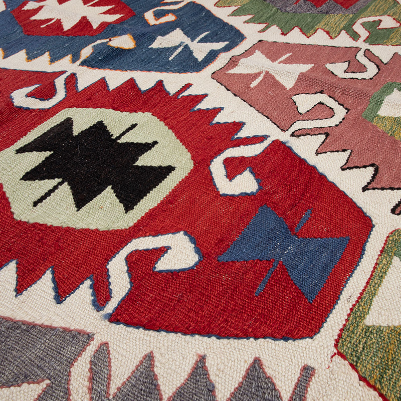 Nueva Alfombra Turca Kilim - 147 cm x 202 cm - K0093102
