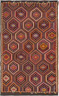 Vintage Anatolian Jijim Rug - 6' 5" x 10' 4" (77" x 124")