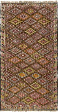 Vintage Anatolian Jijim Rug - 6' 9" x 12' 7" (81" x 151")