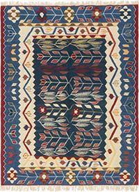 New Handwoven Turkish Kilim Rug - 6' 3" x 8' 3" (75" x 99")
