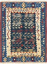 New Handwoven Turkish Kilim Rug - 6' 4" x 8' 1" (76" x 97")