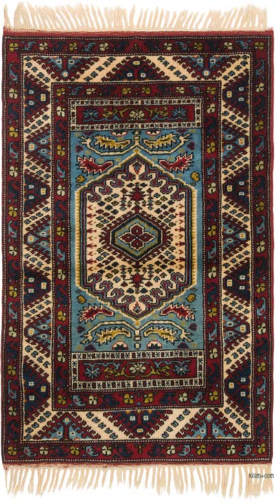 Alfombra Vintage Turca Anudada a Mano - 77 cm x 122 cm