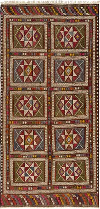 Vintage Anatolian Jijim Rug - 5' 5" x 11' 3" (65" x 135")