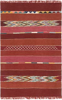 New Handwoven Turkish Kilim Rug - 4' 1" x 6' 3" (49" x 75")