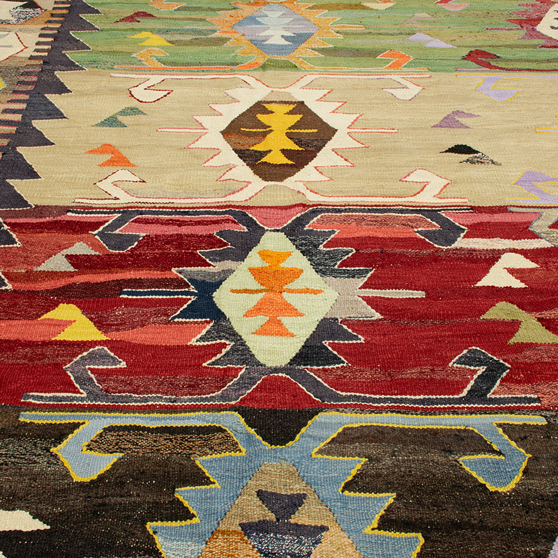 Yeni Kök Boya El Dokuma Kilim - 412 cm x 462 cm - K0093244