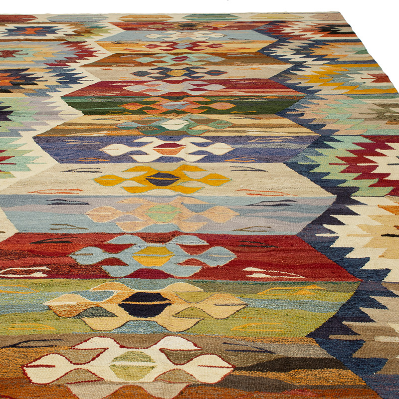 Yeni Kök Boya El Dokuma Kilim - 414 cm x 444 cm - K0093247