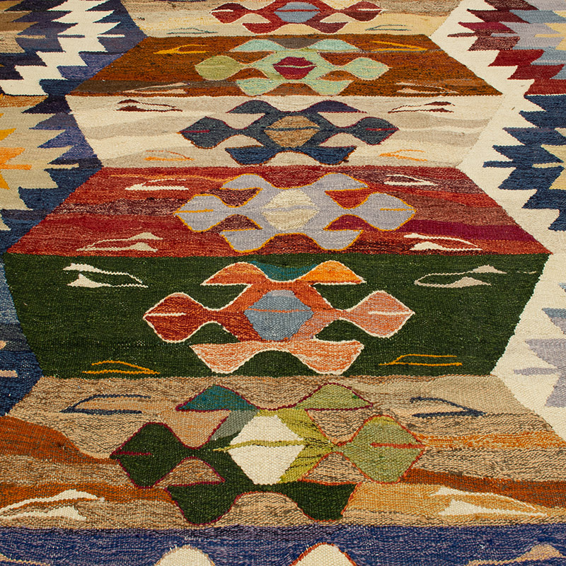 Yeni Kök Boya El Dokuma Kilim - 414 cm x 444 cm - K0093247