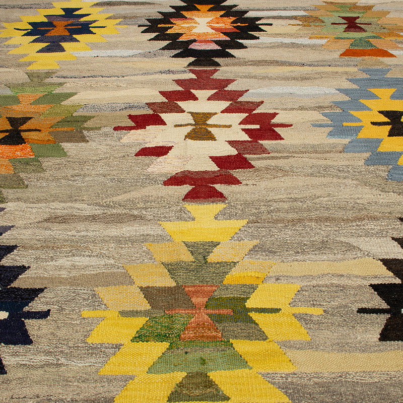 Yeni Kök Boya El Dokuma Kilim - 405 cm x 455 cm - K0093251