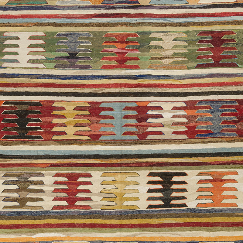 Yeni Kök Boya El Dokuma Kilim - 412 cm x 446 cm - K0093252