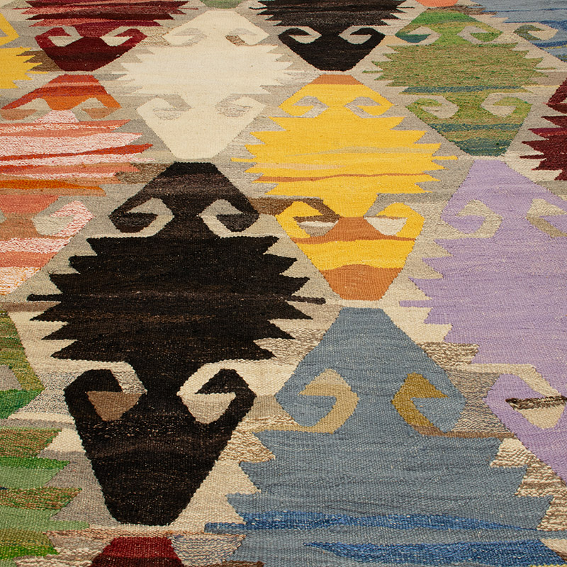 Yeni Kök Boya El Dokuma Kilim - 398 cm x 458 cm - K0093254
