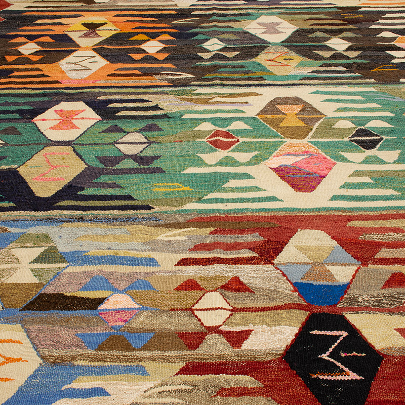 Yeni Kök Boya El Dokuma Kilim - 401 cm x 440 cm - K0093257