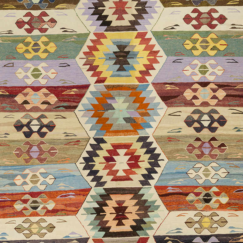 Yeni Kök Boya El Dokuma Kilim - 413 cm x 458 cm - K0093259