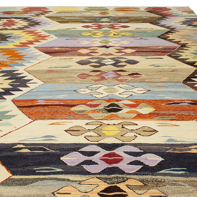 Yeni Kök Boya El Dokuma Kilim - 413 cm x 458 cm - K0093259