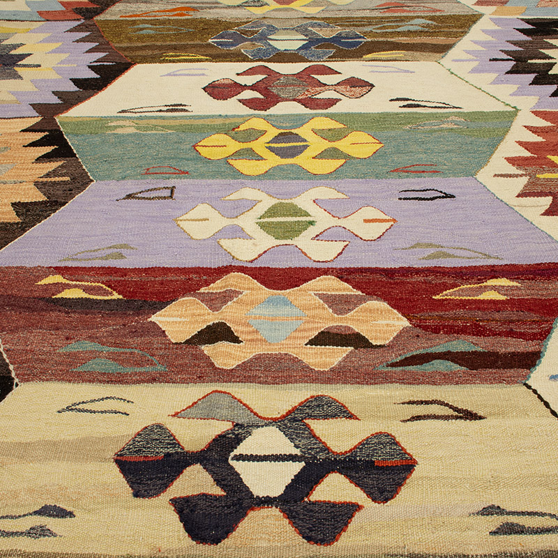 Yeni Kök Boya El Dokuma Kilim - 413 cm x 458 cm - K0093259