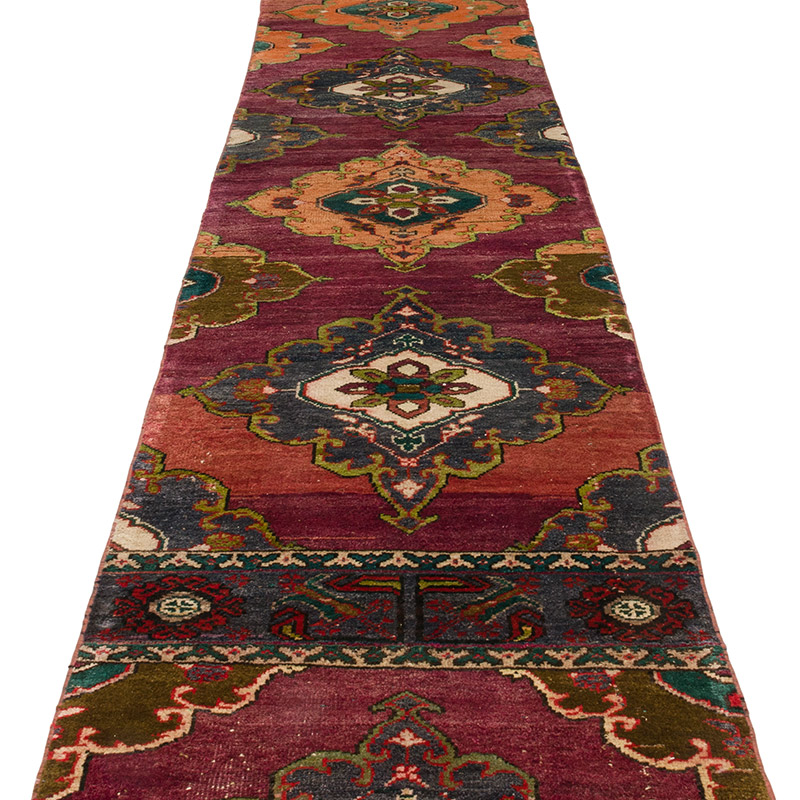 Vintage Turkish Runner Rug - 2' 5" x 24' 8" (29" x 296") - K0093267