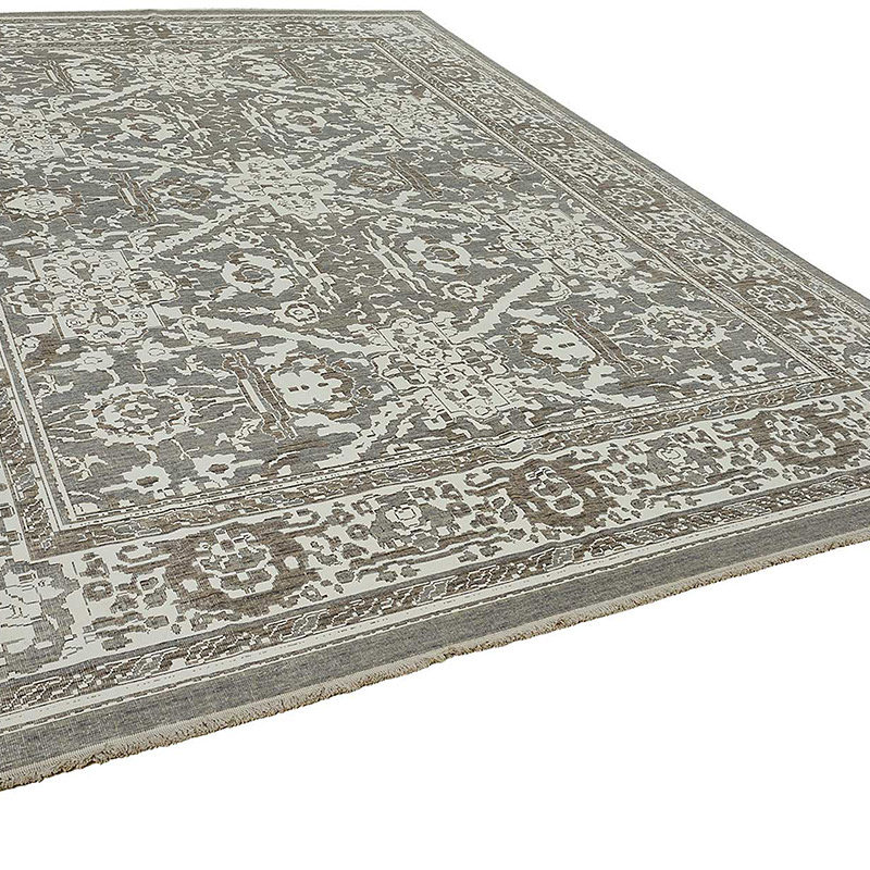New Hand Knotted Oushak Inspired Rug - K0093320