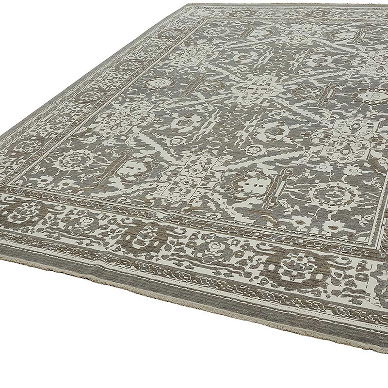 New Hand Knotted Oushak Inspired Rug - K0093320