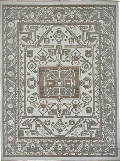 New Hand Knotted Oushak Inspired Rug