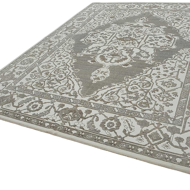 New Hand Knotted Oushak Inspired Rug - K0093322