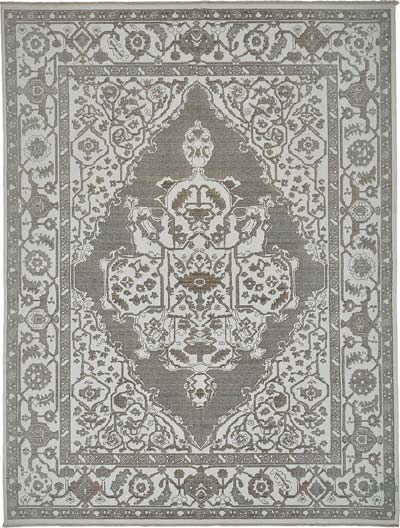 New Hand Knotted Oushak Inspired Rug