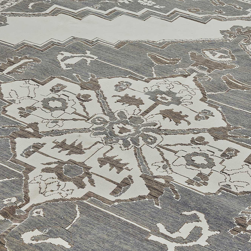 Alfombra Nueva Anudada a Mano de Inspiración Oushak - K0093323